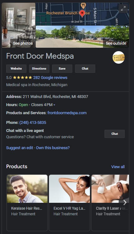 Front Door MedSpa GMB