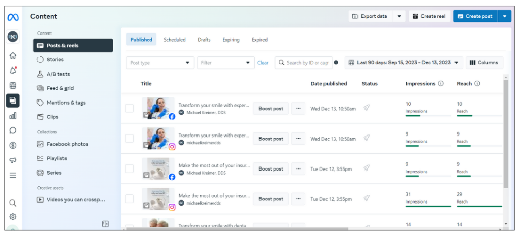 Dental Marketing Company Michael Kreimer Content social
