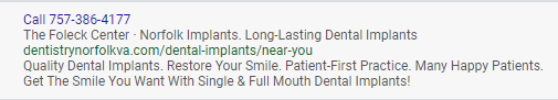 Foleck Center Call Ads