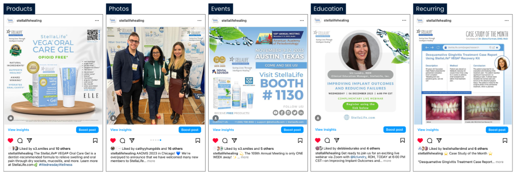 StellaLife social posts