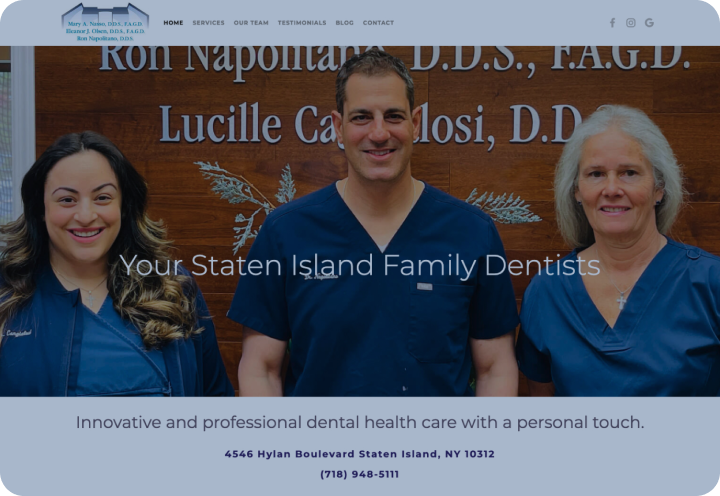 Dental Marketing Company Dental website header
